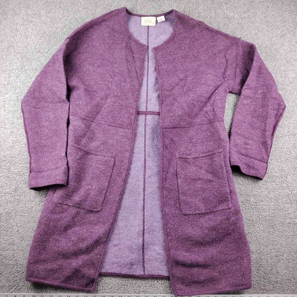 Vintage Field Manor Wool Cardigan Purple Pockets Women's Small